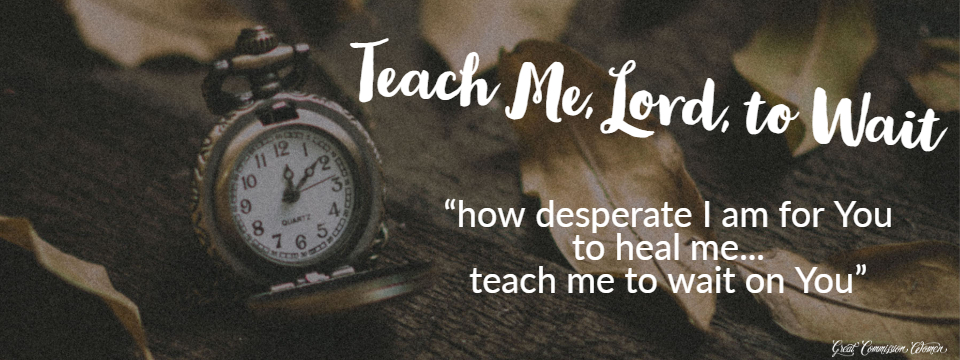 teach me Lord to wait
